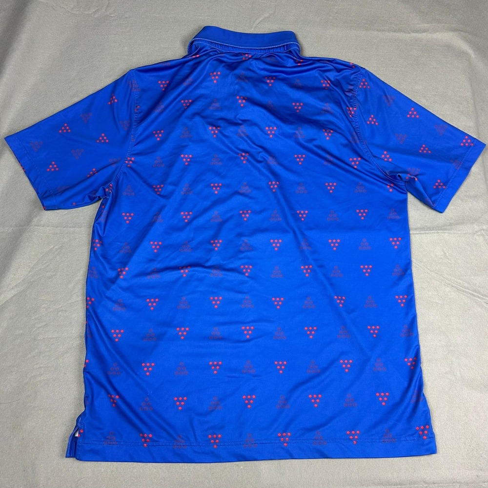 U Suck At Golf Polo Shirt Geometric Print Performance Mens XL Blue - Picture 8 of 8